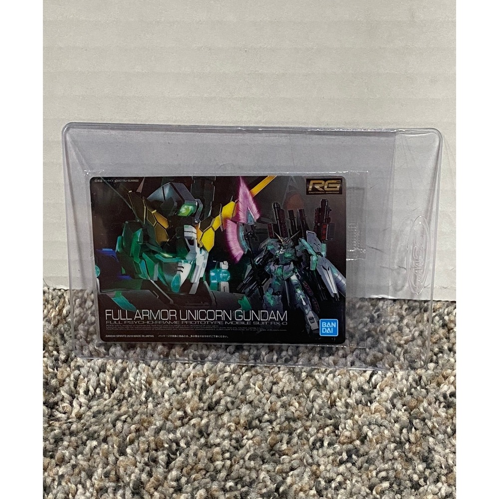 Bandai Gundam Card Full Armor Unicorn RG Green Frame Black OS Excellent